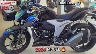 FINALLY 2024 TVS Apache RTR 160 4V Black EDITION NEW BS7 Model Onroad Price With Full Detail Review [upl. by Gale]