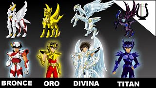 Explicación Lineas Evolutivas de las Armaduras Sagradas o Cloth  Caballeros Zodiaco  Saint Seiya [upl. by Hctim426]