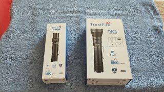 TrustFire T40R 1800lm Tactical Vs TrustFire T10R 1800lm Flashlight  Unboxing [upl. by Fernandez748]