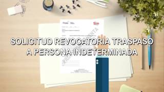 Solicitud REVOCATORIA traspaso a persona indeterminada [upl. by Leahcimluap]