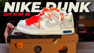 Nike Dunk Low OFFWHITE The 31 of 50 lot by kickwho REVIEW amp On Foot [upl. by Downall]