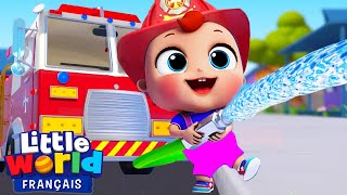 La caserne de pompiers  Comptines pour les toutpetits  Little World Français [upl. by Eitsyrhc]