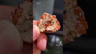 Red wulfenite from Xinjiang China mineral crystals minerals gemstone [upl. by Lupee144]