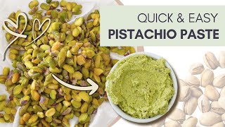 PISTACHIO PASTE RECIPE ➾ QUICK AND EASY BEAUTIFULLY GREEN HOMEMADE NUT BUTTER THAT YOU CAN FREEZE [upl. by Ayar]