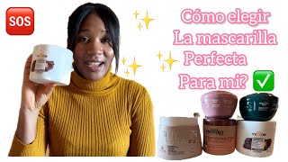 Como elegir la mascarilla ideal para tu cabello  productos acabados [upl. by Glaser]