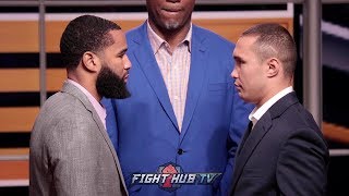 LAMONT PETERSON VS SERGEY LIPINETS  FULL FACE OFF VIDEO [upl. by Akimyt424]