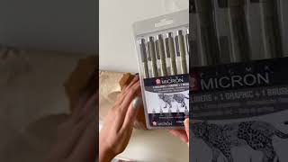 Unboxing pigma Micron pen micronpen micronpens pigmamicronpen [upl. by Jaimie]