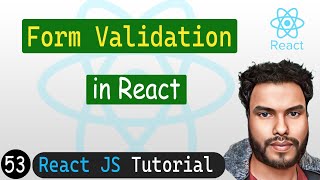 Form Validation in React  React JS Tutorial [upl. by Brentt]