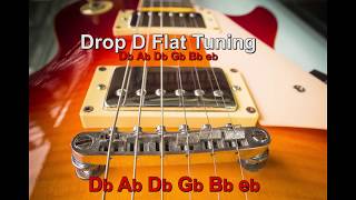 Half Step Drop D Flat Guitar Tuning Db Ab Db Gb Bb eb  Guitar Tuner [upl. by Ragouzis]