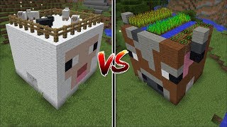 Minecraft COW HOUSE VS SHEEP HOUSE MOD  FIND OUT WHICH MOB IS BETTER TO MAKE A HOUSE  Minecraft [upl. by Gilliette720]