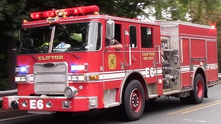 Fire Trucks Responding Compilation Part 21  Clifton Engine 6 [upl. by Hulbert]