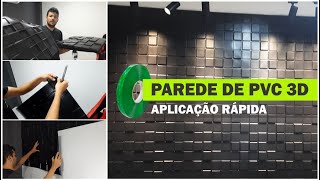 PAREDE DE PVC 3D REVESTIMENTO INCRÍVEL E FÁCIL DE APLICAR  VEJA COMO [upl. by Stefan616]