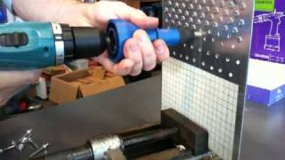 Dafra Cordless Rivet Attatchment installing pop rivets wwwdafracomau [upl. by Rikki390]