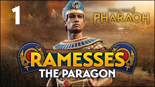 THE GREAT RAMESSES RISES AGAIN Total War Pharaoh  Ramesses Campaign 1 [upl. by Cyrano]