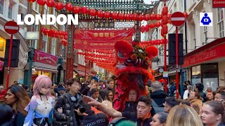 Amazing Chinese New Year in London 2024 🇬🇧 Year of the Dragon celebrations 🐲 CNY London West End [upl. by Oivalf]