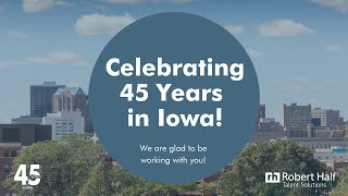 Celebrating Robert Halfs 45th Anniversary in Iowa [upl. by Biondo]