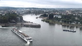 🇩🇪 Koblenz 💫 Deutsches Eck 💫 Mosel und Rhein 💫 Kaiser Wilhelm Denkmal 💫 Seilbahn 💫 [upl. by Yung]