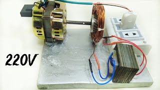 Amazing electricity generator 220v free energy generator with transformer fan coil  ASR MAKER [upl. by Arej]