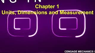 Dimensional analysis and illustrations  Cengage Mechanics 1 JEE Mains amp Advanced Physics [upl. by Pain]