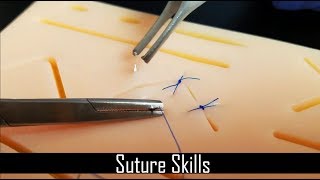 Practicing My Suture Skills Simple Interrupted Suture [upl. by Esil]