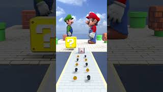 New STRENGTH COMPETITION RUN Challenge Mario vs Luigi shorts [upl. by Aurora458]