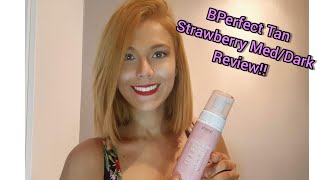 BPERFECT TAN STRAWBERRY MEDDARK REVIEW [upl. by Ainatit761]