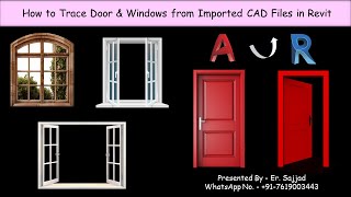 How to Trace Doors amp Windows from Imported CAD Files in Revit  StepbyStep Tutorial [upl. by Demmahom878]