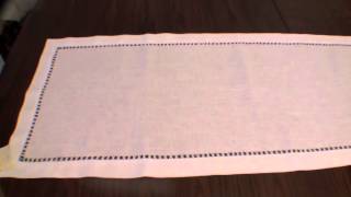 100 Linen Table Runner and Placemats Hand Hemstitched [upl. by Ynnod]