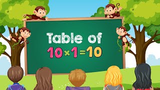 Table of 10  Rhythmic table of 10  Learn Multiplication Table of 10 x 1  10 [upl. by Schwinn]