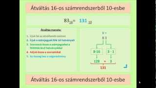 Átváltás 16os számrendszerből 10esbe [upl. by Yltneb975]