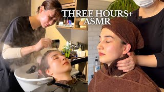 Worlds Best THREE HOURS ASMR Compilation of Japanese Head Bath Soft Spoken [upl. by Saturday]