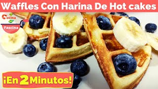 Waffles con Harina de Hotcakes  Fáciles y RápidosLaCocinaMeFascina ​ [upl. by Neenad]