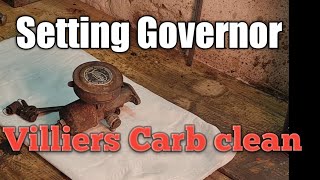 Villiers Carb clean and setting governor and refitting [upl. by Carbo551]