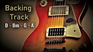 Pop Rock BACKING TRACK D Major  D Bm G A  80 BPM  Guitar Backing Track [upl. by Minica]