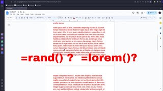 Easy Guide Creating Lorem Ipsum Text in Google Docs [upl. by Ainos788]