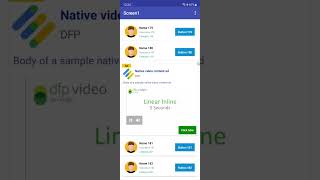 AdManager Recycler Native Ad View Demo [upl. by Ahsrav]