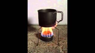 Mysolo Titanium Alcohol Stove like the Evernew stove for lightweight camping [upl. by Aihsema436]