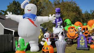 My 2020 Halloween Inflatable Display daytime and nighttime [upl. by Ahseinaj730]