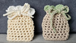 Pochette dragées au crochet tuto [upl. by Kiona]