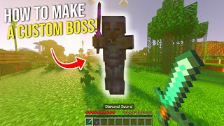 How to Make a Custom Boss in MInecraft Bedrock [upl. by Annaerb16]