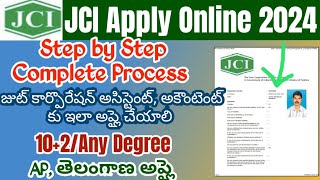 JCI Apply Online 2024 TeluguJute Corporation of India Accountant Junior Assistant Inspector Apply [upl. by Niwre]