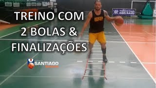 Treinamento de Basquete  Controle de Bola  Coordenativo  Footwork e Finalização Drills [upl. by Attenat]