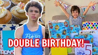 JUDE AND OLLIE DOUBLE BIRTHDAY CELEBRATION AND PRESENT OPENING🥳 LockdownStyle [upl. by Cain]