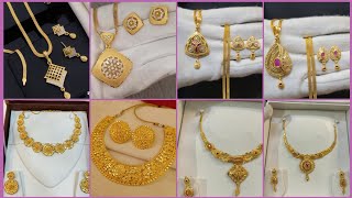 Latest Gold necklace designs 2024 Luxurious light weight pendant  Elegant gold necklace designs [upl. by Daisi553]