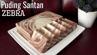 Resep Puding Santan Zebra Tanpa Roti Tawar amp Telur [upl. by Vanzant630]