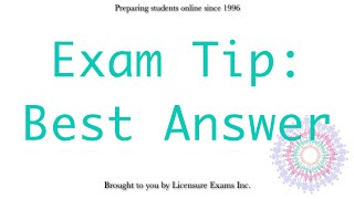 Exam Tips Best Answer  ASWB NCE NCMHCE MFT Exam Prep and Review [upl. by Ymmot850]