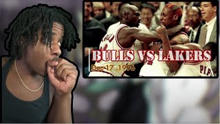 Bulls vs Lakers  1997 TNT game  FIRST TIME REACTING TO THIS CRAZY GAME [upl. by Bernardina]