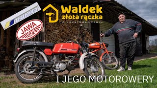 Waldek Złota Rączka pokazuje swoje motorowery Romet Ogar i Jawa 50 Golden sport [upl. by Arny]