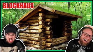 Blockhaus allein im Wald gebaut  Shelterbau  Naturensöhne reagieren [upl. by Anair53]