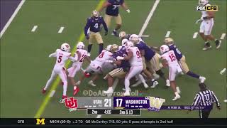 Sione Vaki Utah Safety vs Washington 2023 [upl. by Aissirac]